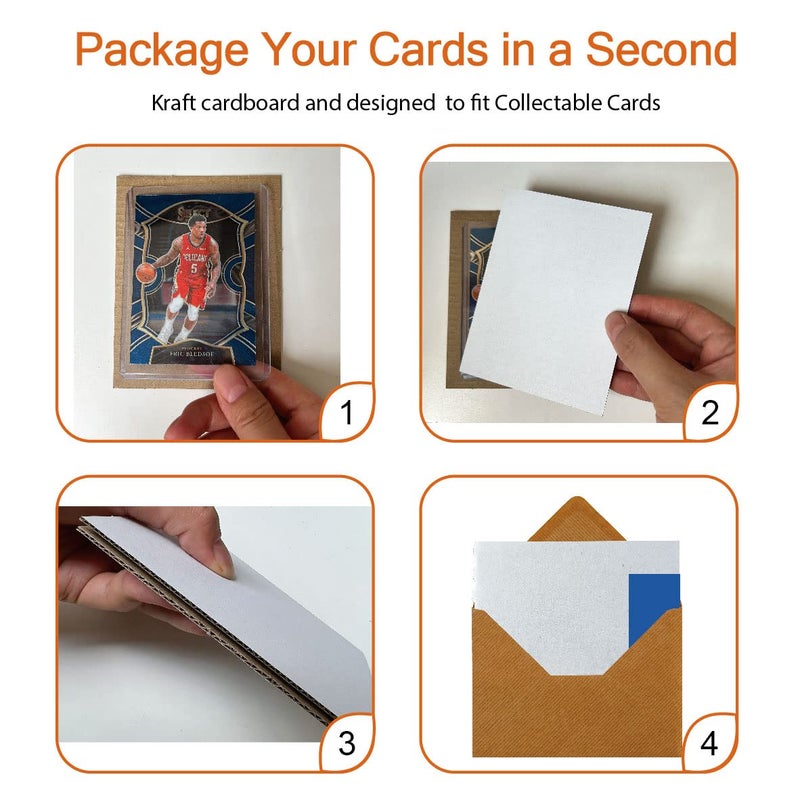 ANSSDO 400 Packs 3.5x4.5 Inch Corrugated Cardboard Sheets, Premium White Corrugated Cardboard Inserts Bulk Flat for Sports Card Protectors, Trading Card Folders Mail Shipping Stiffeners, Cardboard Divider - Image 5